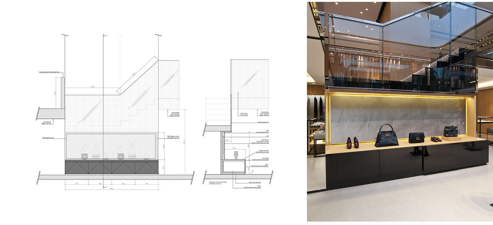 Dessinateur plans d'execution pour Atelier UTO - boutique Sonia Rykiel 500m2 - Saint Germain des prés - Paris FR - Crédits photo Jules Rodet
